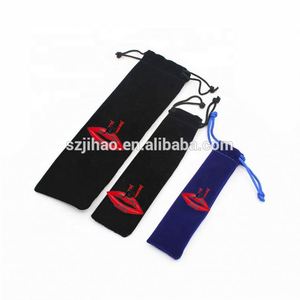 Pochette à cordon en velours noir personnalisée pour bijoux, pinceaux de maquillage, crayons à sourcils, montres, colliers, bagues - Recyclable - Product Image 4