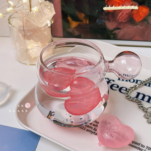 SNW couleur boule poignée <span class=keywords><strong>verre</strong></span> tasse à paroi unique <span class=keywords><strong>verre</strong></span> borosilicaté <span class=keywords><strong>en</strong></span> forme de poire laiteux tasse à thé ménage Latte tasse à café - Product Image 5