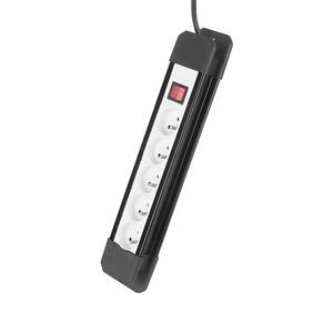 Enchufe estándar francés de 2 m, extensión de enchufe europeo de 5 entradas, <span class=keywords><strong>regleta</strong></span> con protección contra sobretensiones - Product Image 5