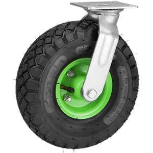 8 "10''12''aufblasbare pneumatische Lenk rolle Schwenk rad Hochleistungs-Rollen gummi Silent Flat Platform Cart Kinderspiel zeug autos Räder - Product Image 1