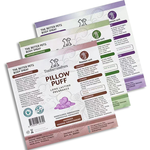 Etiqueta personalizada para el cuidado de mascotas, adhesivo impermeable de PE con impresión UV para el embalaje de productos de limpieza para mascotas - Product Image 1