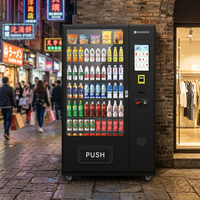 Distributeur automatique de boissons et de collations SUNHOPE haute capacité avec plateaux flexibles, réfrigération et paiement intelligent pour les lieux très fréquentés