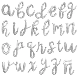 18 pouces Script <span class=keywords><strong>Lettre</strong></span> Ballons Joyeux Anniversaire <span class=keywords><strong>lettre</strong></span> ballons Lettres minuscules style d'écriture ballons décor de fête d'anniversaire - Product Image 3