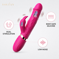 Vibrateur réaliste double G-Spot en silicone étanche rechargeable pour femmes - Dispositif de bien-être pour adultes - Vente en gros