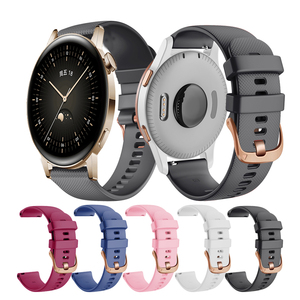Correa de silicona de 20 mm para reloj inteligente, adecuada para <span class=keywords><strong>Amazfit</strong></span> <span class=keywords><strong>GTS</strong></span> <span class=keywords><strong>3</strong></span>/2/2e/2 Mini. Diseño deportivo, suave y duradero, correa ajustable. - Product Image 3