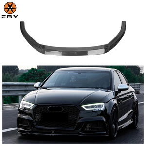 Aileron de lèvre de diffuseur de <span class=keywords><strong>s</strong></span>éparateur de lèvre de pare-chocs avant en Fiber de carbone véritable de haute qualité pour <span class=keywords><strong>Audi</strong></span> <span class=keywords><strong>A3</strong></span> S3 Sline 2017-2019 lèvre de pare-chocs avant - Product Image 1