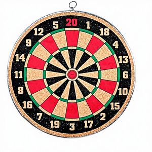 Cible de fléchettes murale professionnelle personnalisée en bois avec lames en sisal, double face, écologique et de haute qualité pour le fléchard - Product Image 1