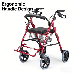 Andador para Personas Mayores <span class=keywords><strong>RUFU</strong></span> CA871, Ayuda para Caminar, Suministros de Rehabilitación y Terapia, Andador Manual Portátil en Forma de U con Frenos de Aluminio - Product Image 2