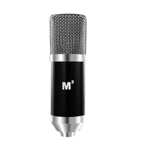Microphone à condensateur sans fil Aiken M2 en métal XLR pour ordinateur de bureau, enregistrement cardioïde directionnel 48V, réduction du bruit, direct