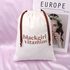 กระเป๋าใส่รองเท้าผ้าแคนวาสแบบหูรูดสำหรับกระเป๋าถือหรูหราผ้ามัสลินฝุ่น - Product Image 3