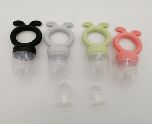 Helpcook – mangeoire à fruits en Silicone pour bébé, nouveau Style, avec 3 différentes tétines sans BPA, Clip de sucette doux, jouet de dentition - Product Image 6