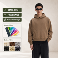 Hoodie Pria Oversize Tanpa Tali Serut 355g Bahan Katun Tebal, Sablon Digital Logo Custom, Grosir