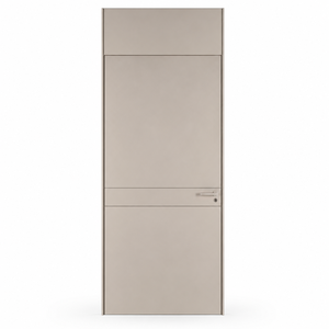 Ensemble de porte intérieure en aluminium et bois, affleurante au mur, avec cadre en aluminium réglable pour hôtel, villa, bureau - Product Image 1
