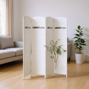 Separador de Ambientes LIDACO, 4 Paneles Plegables de Papel, Diseño Minimalista, Translúcido, para Hogar y Oficina - Product Image 2