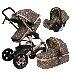 אוטומטי-מתקפל שני דרך ילד מתכוונן יילוד Pushchair עגלת תינוק סין יצרן