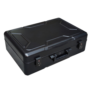 Porte-documents de luxe en aluminium noir de 18 <span class=keywords><strong>pouces</strong></span> pour ordinateur portable Support OEM personnalisé Mallette de transport monobloc - Product Image 2