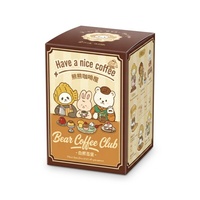 Vente en gros de figurines authentiques Bear Coffee Club Blind Box, figurines d'ours adorables et tendance, jolis cadeaux de collection