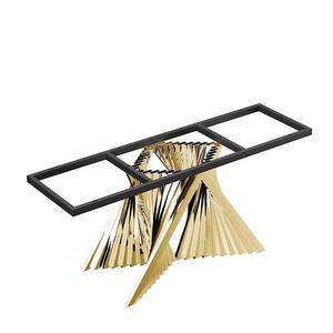 طاولة مؤتمرات من Meridian 12 قاعدة ذهبية من الكروم بسعر الجملة في الصناعة - Product Image 4