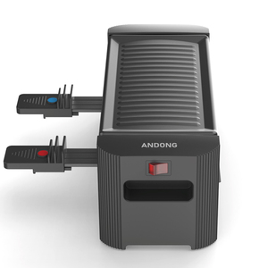 Grill électrique ANDONG pour 2 personnes avec plaque antiadhésive ou en pierre, planche mécanique en acier laminé à froid ou en ardoise - Product Image 3