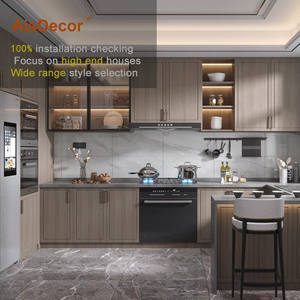 وصل حديثًا تصميم فاخر مخصص خزائن من الخشب الصلب طويل القامة أثاث غرفة المعيشة خزائن المطبخ - Product Image 1