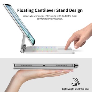 Custodia Tastiera Magica Alternativa in Offerta con Trackpad Multi-Touch e Retroilluminazione a 7 Colori per <span class=keywords><strong>iPad</strong></span> 10a Gen 10.9 2022 e <span class=keywords><strong>iPad</strong></span> 11 A16 2025 - Product Image 3