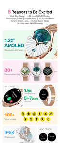 <span class=keywords><strong>Reloj</strong></span> <span class=keywords><strong>Inteligente</strong></span> VL60 Pro Ultra Delgado para Mujer con Perilla Codificadora, Esfera Dinámica Femenina, Monitoreo de Salud, Llamadas <span class=keywords><strong>Bluetooth</strong></span> - Product Image 2