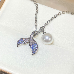 Collana con Ciondolo a Coda di Sirena per Donne, Stile Barocco, Ispirata alla Natura, Catena per Clavicola - Product Image 2