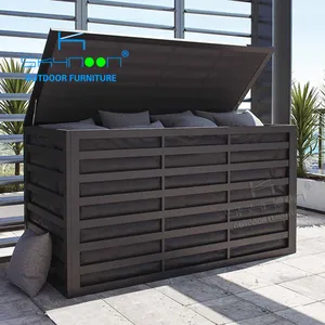 Modernes Design Metall Aluminium Lagers chrank Utility wasserdichte Outdoor-Kissen Box Kleinigkeiten Home Hotel Garten Aufbewahrung sbox (35012