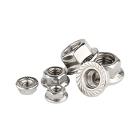 Écrou à bride denté hexagonal en acier inoxydable et acier au carbone M5 M6 M8 pour profilés d'extrusion en aluminium 3030 4040