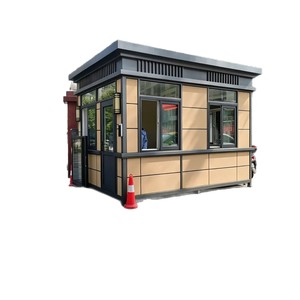 Cabine mobile de sécurité en panneaux isolants imitation pierre pour postes de garde extérieurs, parkings et péages, livraison gratuite - Product Image 5
