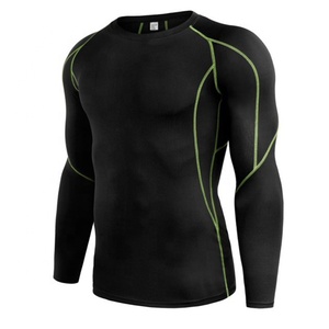 Unisex Fitness Compression Shirt <b>Base</b> <b>Layer</b> Top Long Sleeve T-Shirt Spandex/Nylon Sports Gear Tights for Running Gym Workout - Product Image 1