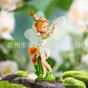 <b>Flower</b> Fairy Figurine QH-21536 Handmade Outdoor Garden Balcony Decoration Home <b>Display</b> - Product Image 4