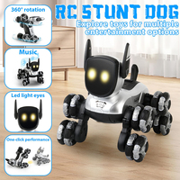 Perro Robot de Juguete con Luces de Expresión Facial, Juguete Robot Inteligente Interactivo que Habla con Control por Voz y Sensor Táctil, Mascota Robot