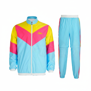 Wholesale Men's Long Sleeve <b>Nylon</b> Tracksuit Set New Design <b>100</b>% Cotton Bulk Tracksuit for Winter Season - Product Image 1