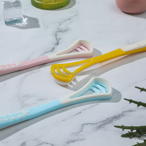 Chất lượng cao đầy màu sắc Silicone lưỡi sạch hơn <span class=keywords><strong>scraper</strong></span> lớp phủ làm sạch bàn chải sản phẩm nhựa - Product Image 6