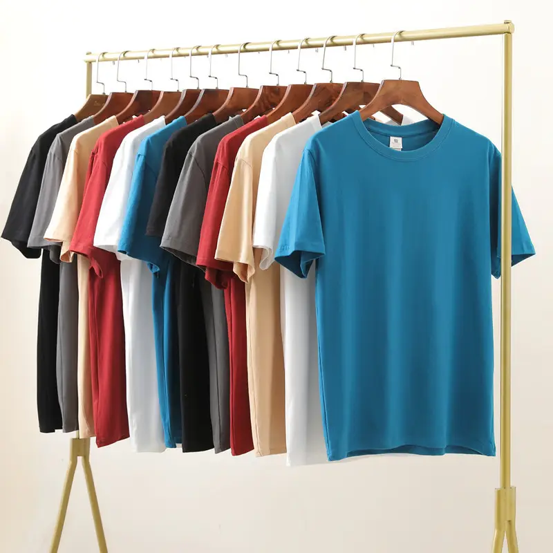 180g 26 Count Cotton Solid Color Round Neck Men's Short Sleeve T-Shirt Wholesale Blank Shirt