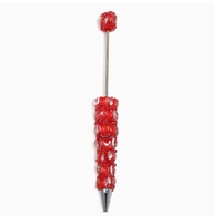 Stylo à bille créatif en verre fragmenté, entièrement orné de strass, avec perles de diamant DIY, stylo à bille en résine scintillante mignon, accessoires de bijoux