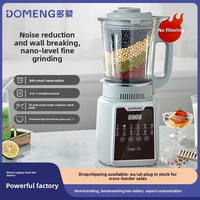 DOMENG Mixeur chauffant multifonctionnel, machine à soupe chaude/froide automatique, mixeur silencieux pour lait de soja, jus, prise US/EU 110V