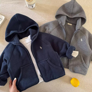 Child Star Circle Kids Fleece Hoodie Thick Lined Warm Outerwear Baby Boys Autumn Winter Coat - Product Image 2
