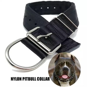 Collar de Nailon Resistente Nibao de 2 Pulgadas de Ancho para Perros Grandes, Collar Duradero para <span class=keywords><strong>Pitbull</strong></span> Hecho de 4 Capas de Nailon - Product Image 3
