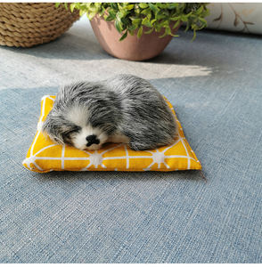 Köpek uyku yardım oyuncak kalp yendi köpek peluş dolması interaktif gerçekçi uyku solunum köpek oyuncak - Product Image 5