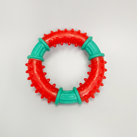 Jouets à mâcher pour chien de Noël, jouet interactif amusant en corde et balle, jouet anneau à mâcher anti-ennui pour l'autodivertissement, balle de jeu pour chien à lancer et à ramener