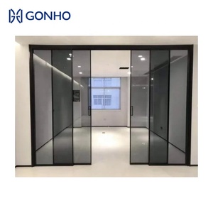 GONHO Système de <span class=keywords><strong>porte</strong></span> <span class=keywords><strong>coulissante</strong></span> automatique Intérieur Cadre étroit Sans rail en alliage d'aluminium <span class=keywords><strong>Isolation</strong></span> <span class=keywords><strong>phonique</strong></span> Portes coulissantes - Product Image 1