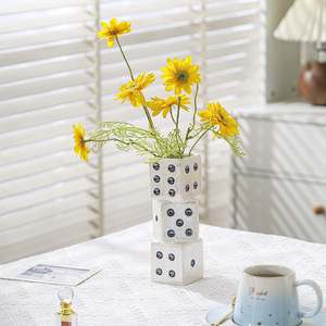 Vase en céramique de luxe Art Déco, design électroplaqué, grand modèle, décoration d'intérieur pour salon, marque <span class=keywords><strong>Besder</strong></span> - Product Image 2
