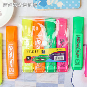 Vurgulayıcı İşaretleyiciler, tek renkli floresan kalemler toptan, öğrenci çizim ve karalama renkli kalemler - Product Image 3