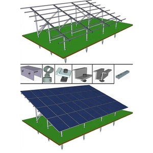 Chine Fournisseur Structure de <span class=keywords><strong>poteau</strong></span> en aluminium Montage et <span class=keywords><strong>support</strong></span> de <span class=keywords><strong>panneau</strong></span> de sol <span class=keywords><strong>solaire</strong></span> PV - Product Image 1