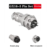 Adaptador de Conector Circular EX-PRO GX12 GX16 GX20 GX25 Macho/Hembra para Aviación, Enchapado en Níquel y Aleación de Zinc