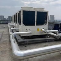 Système de refroidissement et de chauffage modulaire à compresseur scroll refroidi par air, fonctionnement à haute température ambiante, installation CVC industrielle 65 kW
