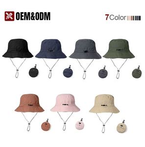 Customized logo Unisex <b>Summer</b> Outdoor Casual Sun protection Adjustable Fisherman <b>Hat</b> Nylon Waterproof Fisherman Sun Bucket <b>Hats</b> - Product Image 2