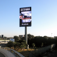 Écran LED extérieur P6 P8 P10, 7000 nits, haute luminosité, grand angle de vision, écran de jonction sur poteau pour la publicité